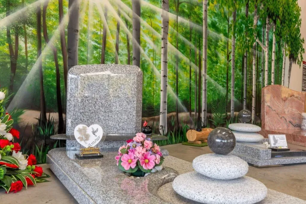Exemple de monument funéraire personnalisé.